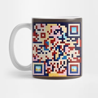 RickRoll QR Code Geometric Painting Mug